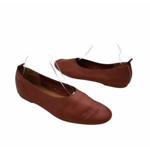 Everlane Italian Leather Day Glove Brick Orange Brown Almond Toe Ballet Flat 9.5